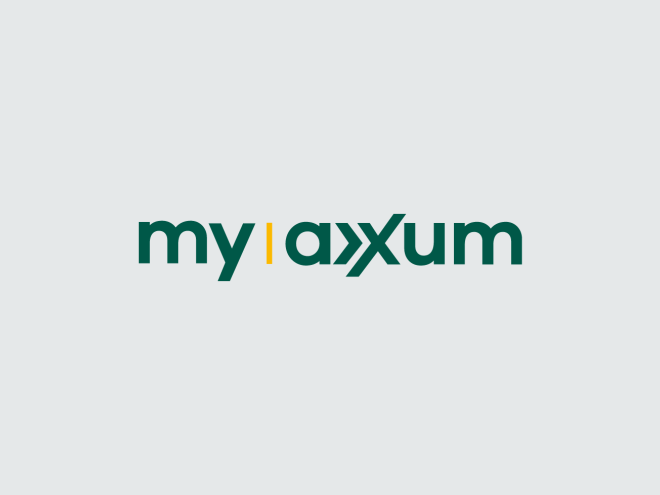 Der "My AXXUM" Schriftzug