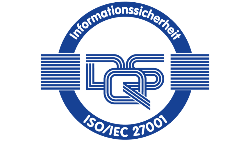 Logo Informationssicherheit DQS ISO/IEC 27001